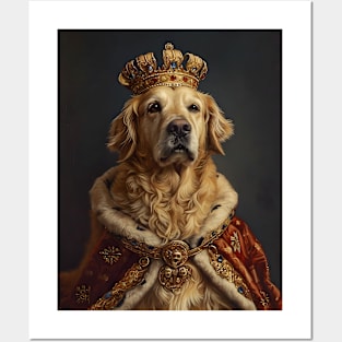 Golden Retriever The King Posters and Art